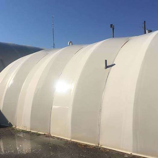 Clean fiberglass structure after
